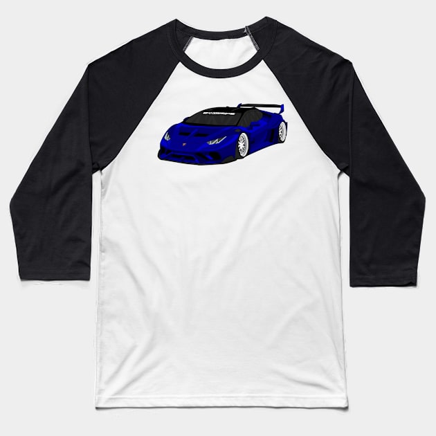 lamborghini huracan NAVY Baseball T-Shirt by VENZ0LIC